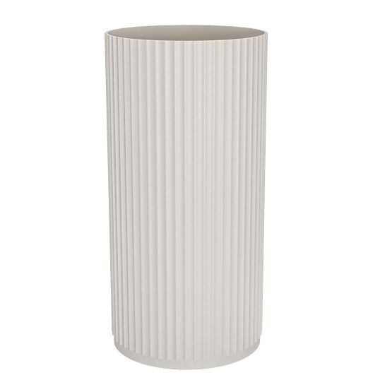 Lavabo autoportante Ciriola, composito, 45x90 cm, bianco, scanalato