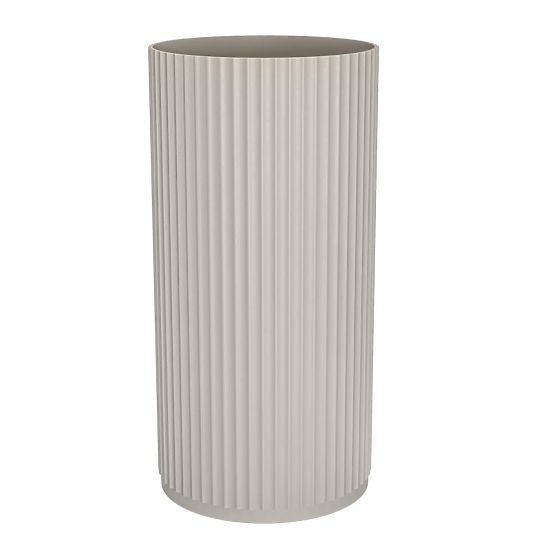 Lavabo autoportante Ciriola, composito, 45x90 cm, grigio chiaro, scanalato