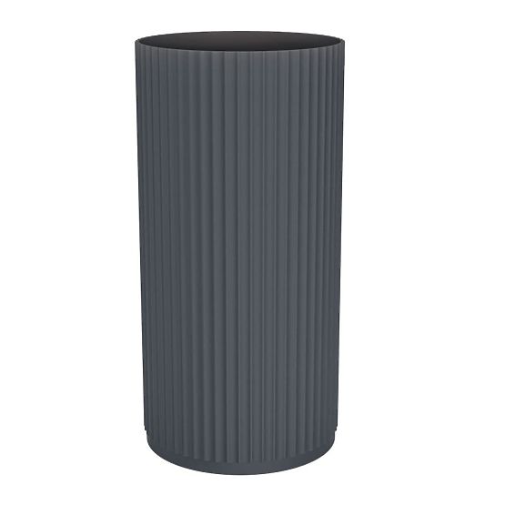 Lavabo autoportante Ciriola, composito, 45x90 cm, grigio scuro, scanalato