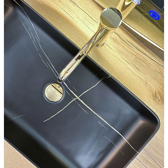 Lavabo da appoggio Denis Black Stone Matt