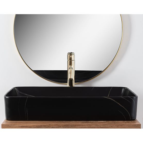 Lavabo da appoggio Denis Black Stone Matt