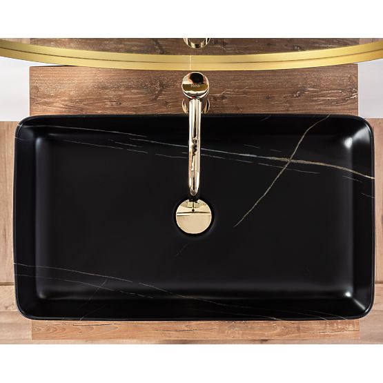 Lavabo da appoggio Denis Black Stone Matt