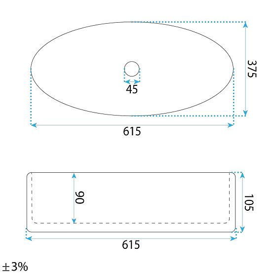 Lavabo da appoggio Rea ADRIANA