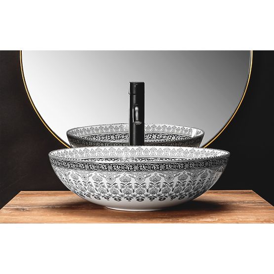 Lavabo da appoggio Rea Arte grigio scuro