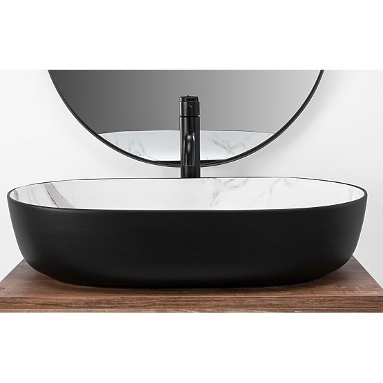 Lavabo da appoggio Rea CLEO 61 BLACK AIAX MATT