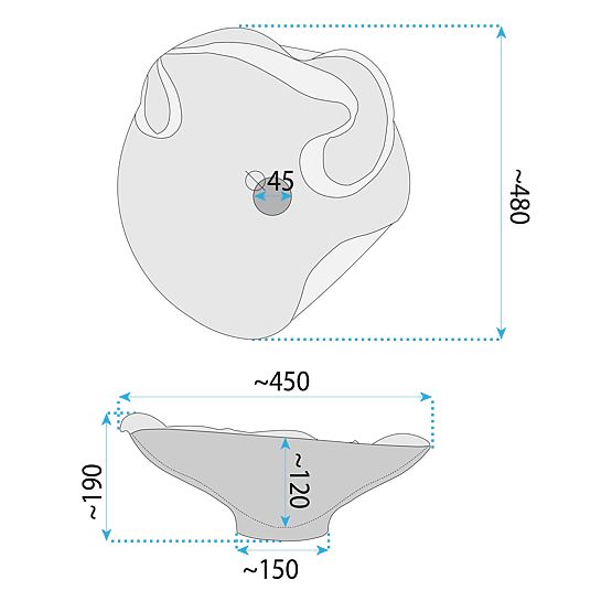Lavabo da appoggio Rea HM-12 Handmade ART