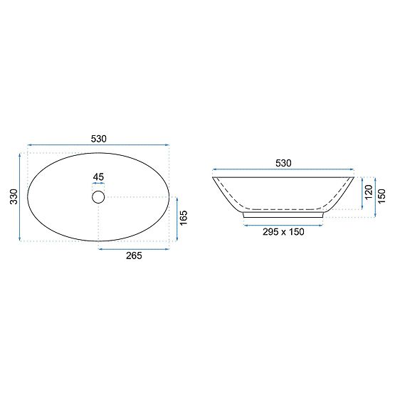 Lavabo da appoggio REA Pamela Black Marble Shiny