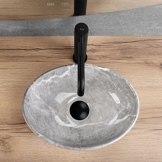 Lavabo da appoggio Rea Sofia Mini Grigio