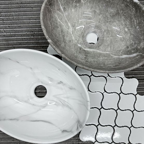 Lavabo da appoggio Rea Sofia Mini Grigio