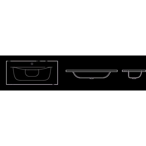 Lavabo da mobile a una vasca 100 cm