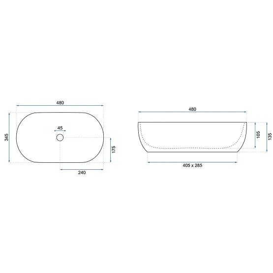 Lavabo da mobile REA Amelia ASH MATT