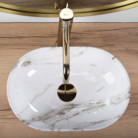 Lavabo da mobile Rea AMELIA MINI AIAX SHINY