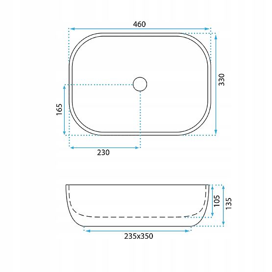 Lavabo da mobile REA Belinda Ash
