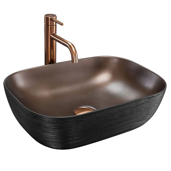 Lavabo da mobile Rea Belinda COPPER BRUSH / Nero