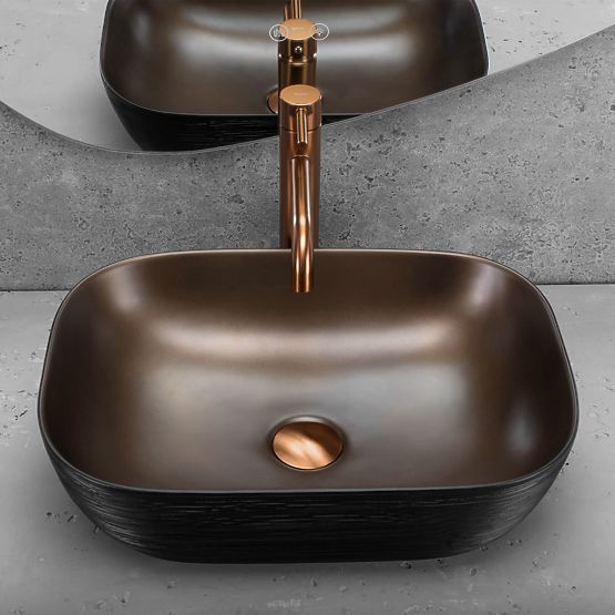 Lavabo da mobile Rea Belinda COPPER BRUSH / Nero