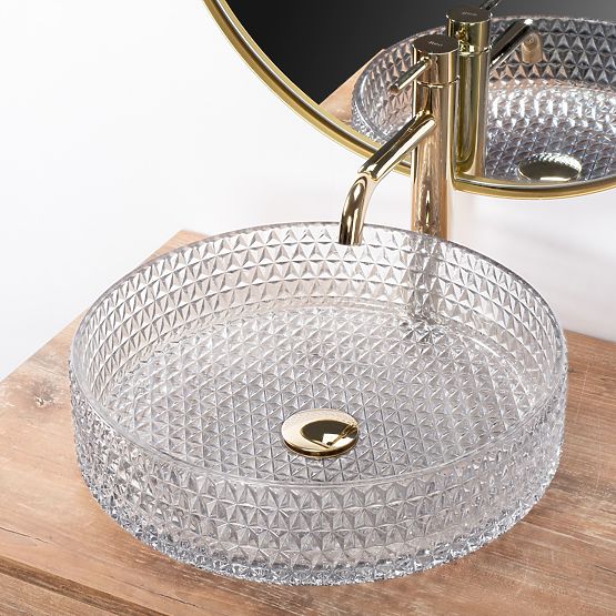 Lavabo da mobile Rea Cristal Transparent 39