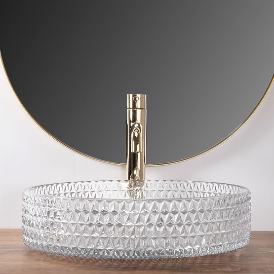 Lavabo da mobile Rea Cristal Transparent 39