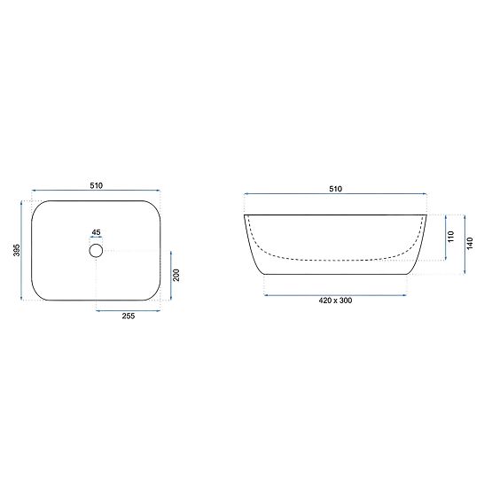 Lavabo da mobile Rea Freja Travertine Matt