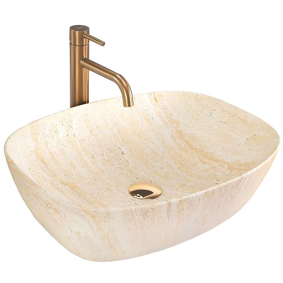 Lavabo da mobile Rea Freja Travertine Matt