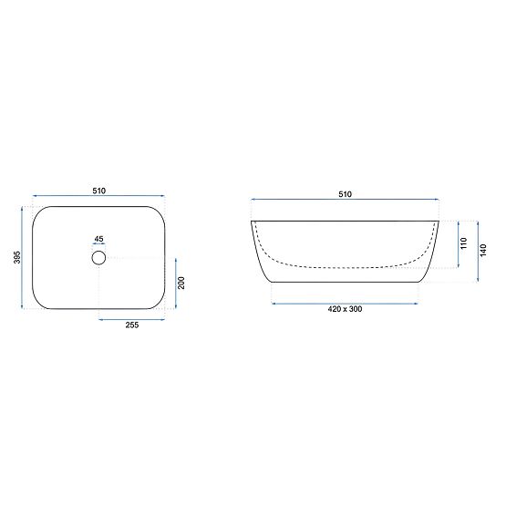Lavabo da mobile Rea Freja Travertine Matt