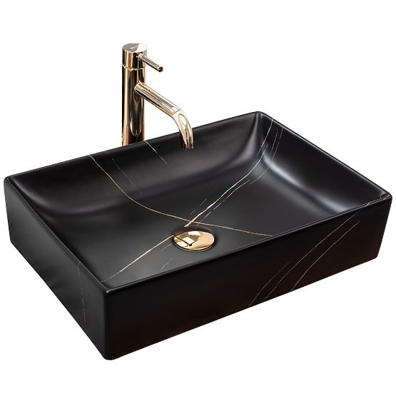 Lavabo da mobile REA Inga Black Marble Mat