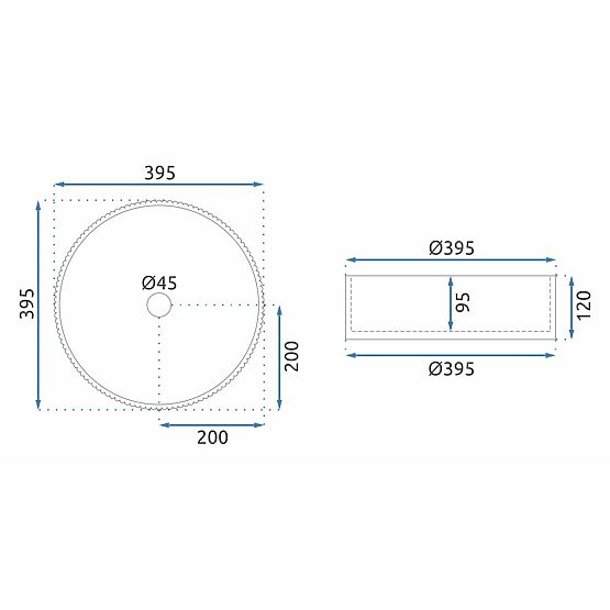 Lavabo da mobile Rea Ingrid Grey