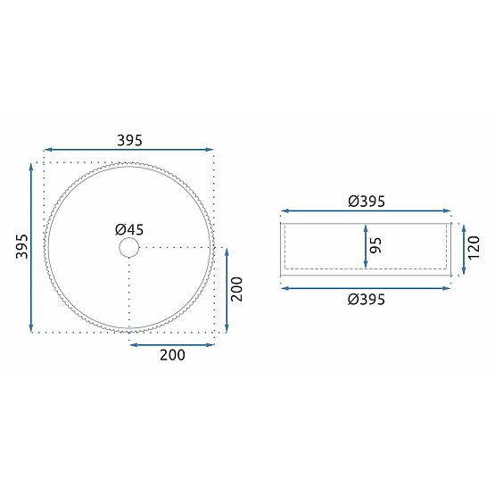 Lavabo da mobile Rea Ingrid Nero