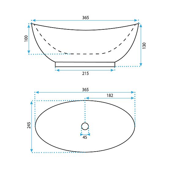 Lavabo da mobile Rea Kate 36