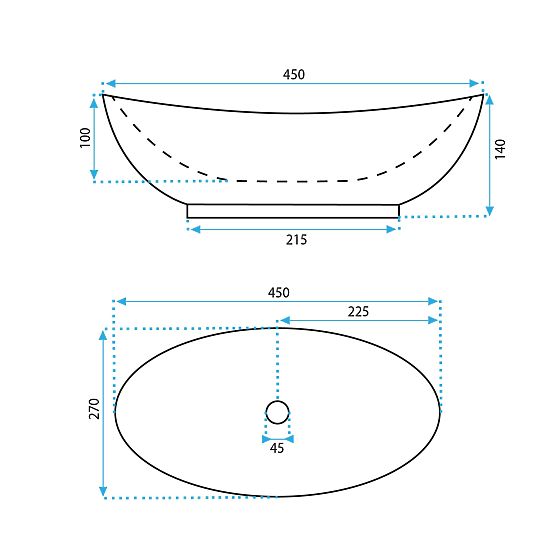 Lavabo da mobile Rea Kate 45