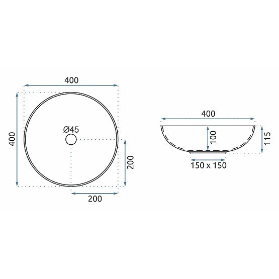 Lavabo da mobile Rea Kioto