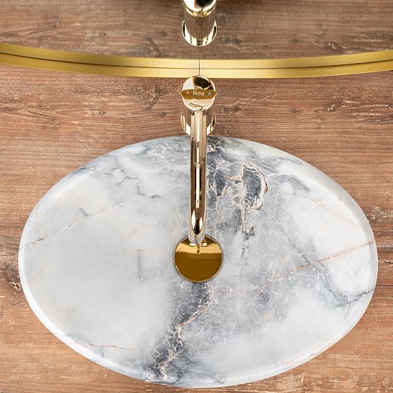 Lavabo da mobile Rea Linda Granit Mat