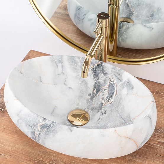 Lavabo da mobile Rea Linda Granit Mat