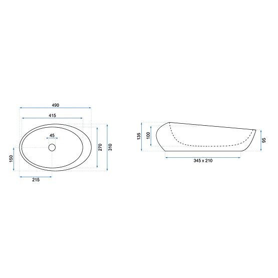 Lavabo da mobile Rea Roxy B Stone NATURE