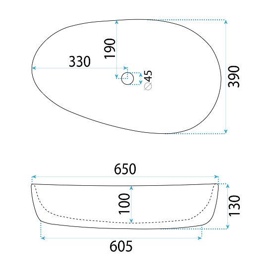 Lavabo da mobile Rea SANDRA