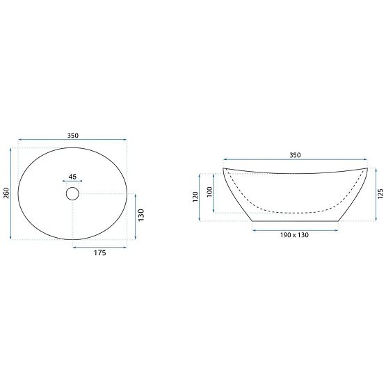 Lavabo da mobile Rea Sofia Mini Aiax Shiny