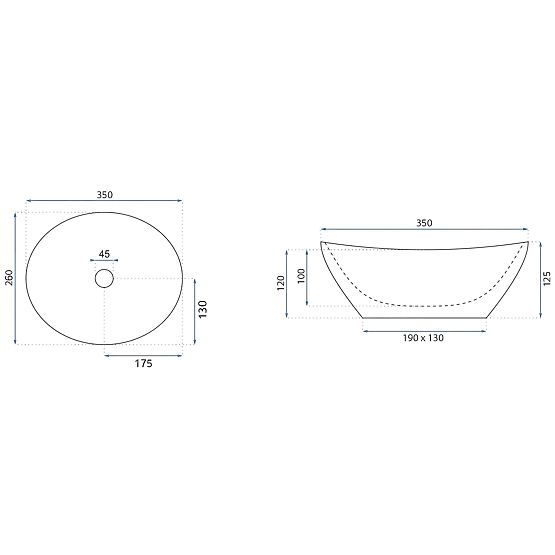 Lavabo da mobile Rea Sofia Mini Kashmir