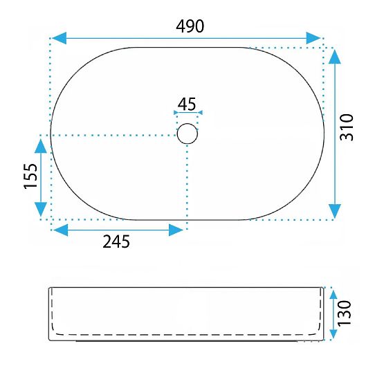 Lavabo da mobile Rea Vanda Olive Matt