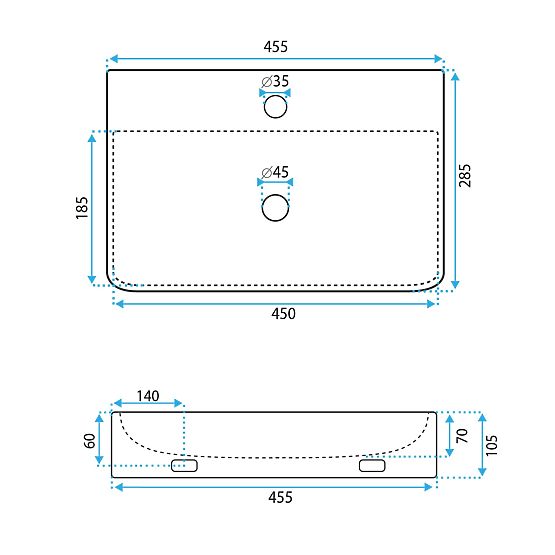 Lavabo da parete Rea Naomi