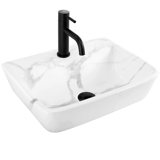 Lavabo da parete su piano Rea Altea Cloudy
