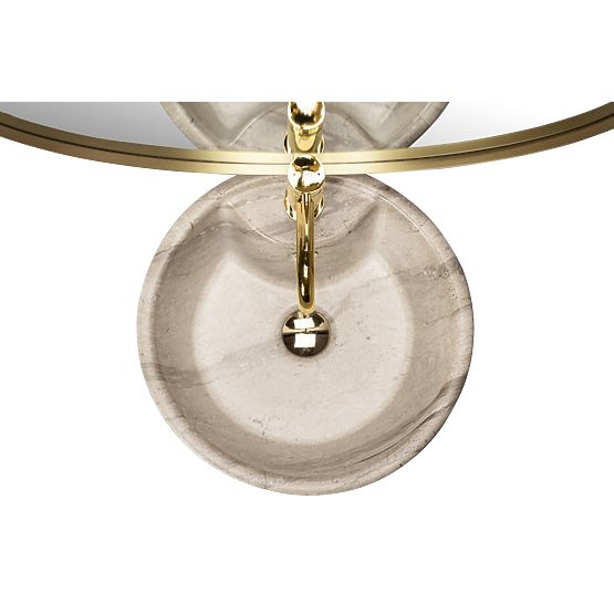 Lavabo in ceramica autoportante Blanka Natural Matt Marmo