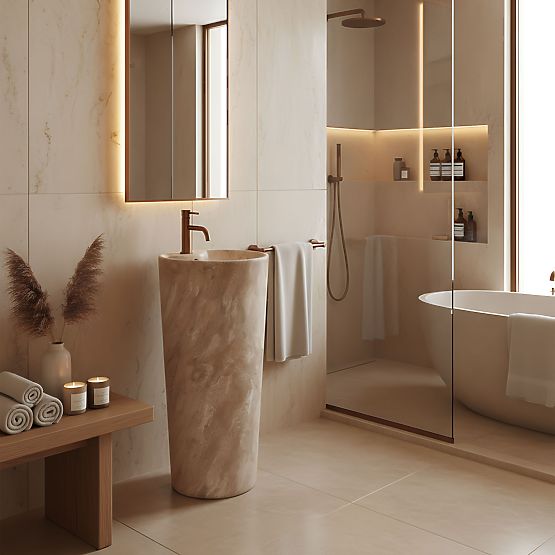 Lavabo in Ceramica Autoportante Blanka Savana Matt