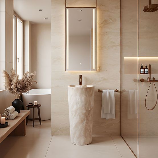 Lavabo in Ceramica Autoportante Blanka Savana Matt