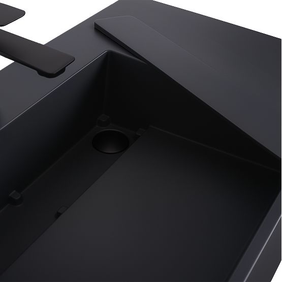 Lavabo in conglomerato Archi 75 CM Grigio opaco