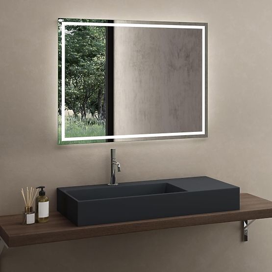 Lavabo in conglomerato Archi 75 CM Grigio opaco