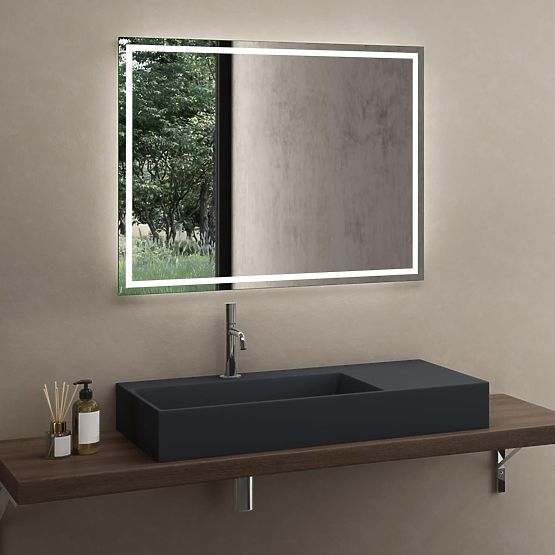Lavabo in conglomerato Archi 90 CM Grigio opaco