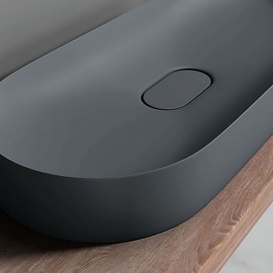 Lavabo in conglomerato IRIS 71 CM grigio opaco