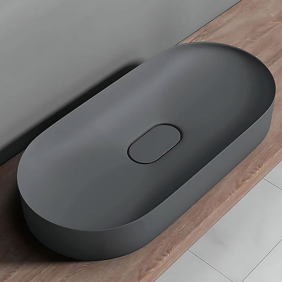 Lavabo in conglomerato IRIS 71 CM grigio opaco