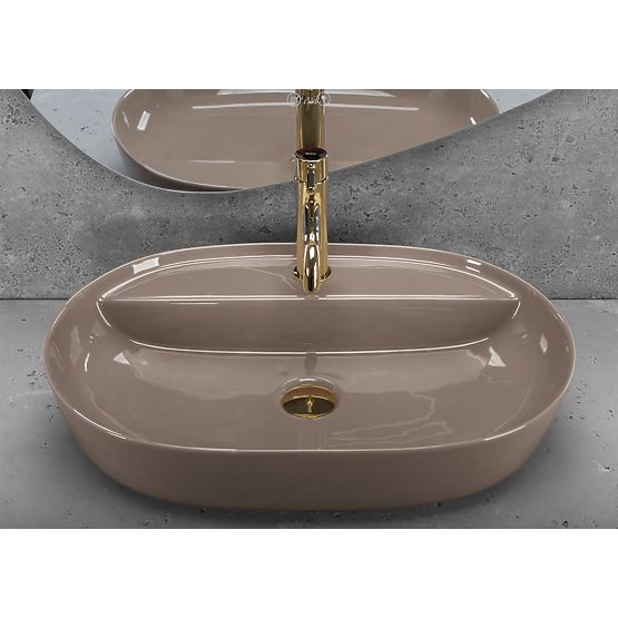 Lavabo REA Aura 61 Beige Lucido