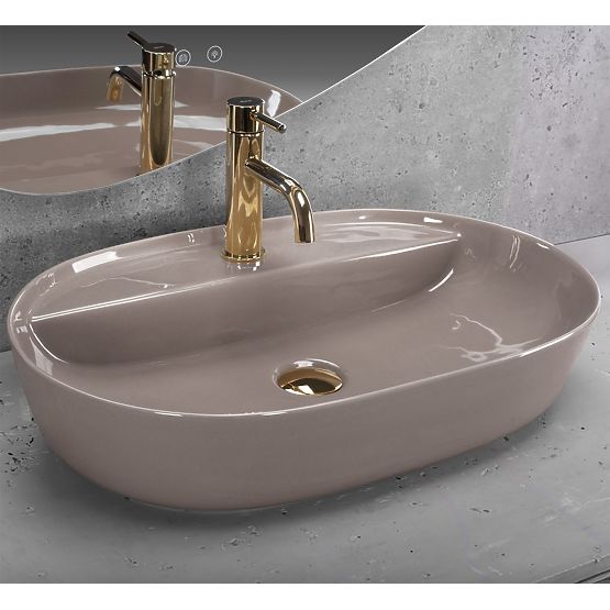 Lavabo REA Aura 61 Beige Lucido