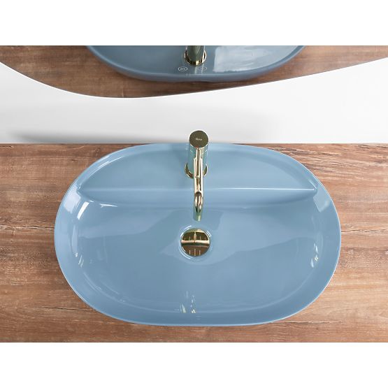 Lavabo REA Aura 61 L.Blue Shiny